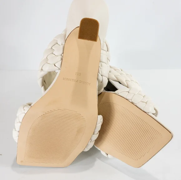 Marc Fisher Toree Heel Sandals Cream -9 - Picture 8 of 9